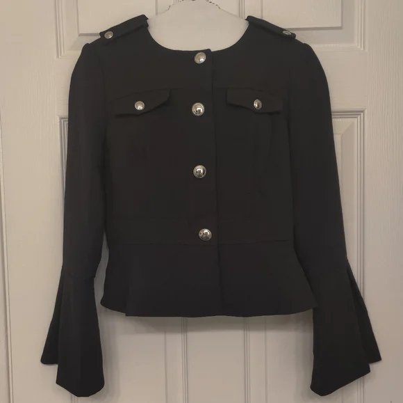 WHBM Bell-Sleeve Peplum Jacket 🖤 (4P) - Picture 8 of 14